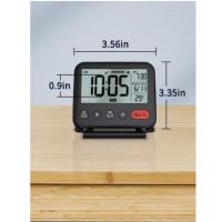 Reloj De Alarma Digital NOKLEAD Para Viaje Pequeño Con Pantalla LCD Luz Alba Fecha Temperatura Sono 12/24H Fin De Semana Para Dormitorio Y Oficina - details 1