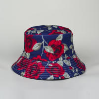 Gorro De Pescador Vintage Rosa Moda Artística Con Estampado De Floreros Protección Solar Elegante Y Inteligente Para Damas Viaje - details 1