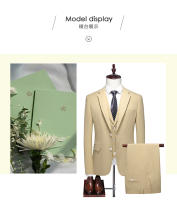 Traje De Boda Para Hombre De Alta Gama Tres Piezas Con Chaleco Y Pantalones Traje De Novio Casual Elegante Para Todas Las Estaciones - details 23
