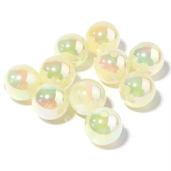 Lote De 10 Piezas De Cuentas Redondas De Acrílico 16mm Con Pulido Colorido Para Fabricación De Joyas Collares Pulseras Accesorios De Cadena De Teléfono - 1