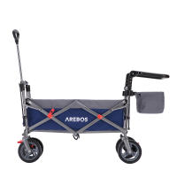 AREBOS Carro de Mano Premium con Toldo Plegable 100 Kg Negro/Gris - details 12