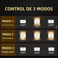 Luz Nocturna LED Con Sensor De Movimiento Recargable Por USB Para Armario Cocina Escaleras Luz De Noche Rectangular Para Gabinete - details 4