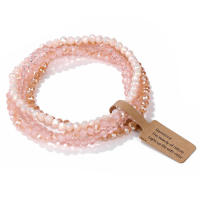 Pulsera de moda para Mujer Juego de 4 pulseras de Cristal Chapado en color para Mujer Juego de GIFT De Fashion Vintage para Novias Joyería de mano Gift para Mujer 19cm - details 6