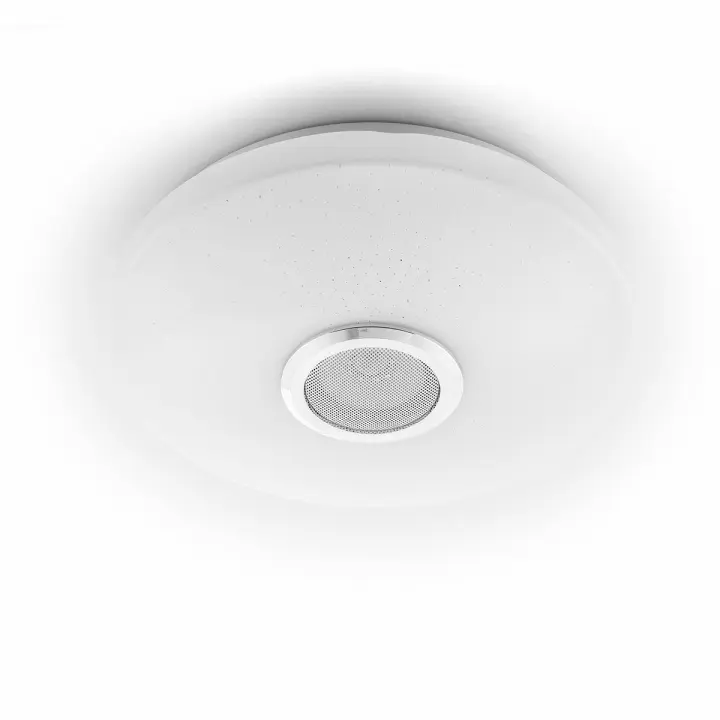 InnovaGoods® lampara techo con Altavoz, plafon led techo Intensidad regulable, lamparas de techo salon con Control Remoto , Panel LED Circular Ø29x7 cm, Ideal para fiestas, reuniones, celebraciones. - 1