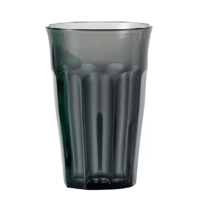 DURALEX Set de 8 vasos 360 ml, color gris "PICARDIE", alta calidad, resistente a golpes y arañazos - 1