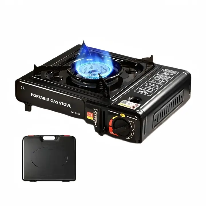 kiskick Hornillo de butano de 2900 W, hornillo de gas para camping y barbacoa, resistente a altas temperaturas, para cocinar al aire libre y uso en viajes, modelo B - 1