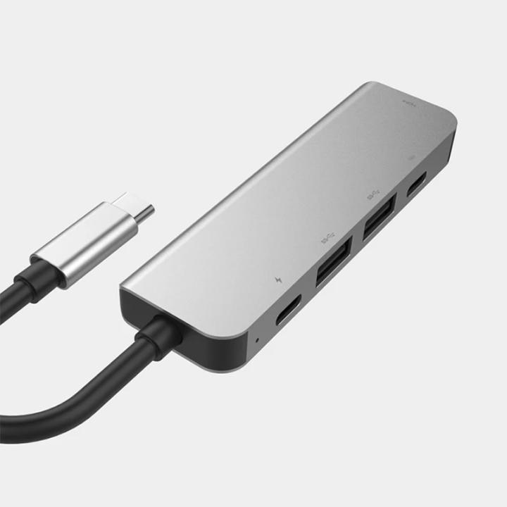 FGNS. HUB USB C,Adaptador 5 en 1 Tipo C con HDMI 4K @ 30Hz, 2 *USB C , 2X USB 3.0. Puerto de Carga DP Carga Súper Rápida de 87W,   para ,Teléfonos móviles, tabletas, ordenadores y otros dispositivos con interfaz TIPO C.