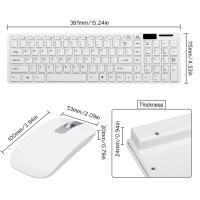 Teclado y ratón inalámbricos 2,4G, Kit de ratón silencioso, teclado ultradelgado con película protectora para ordenador portátil y PC - details 5