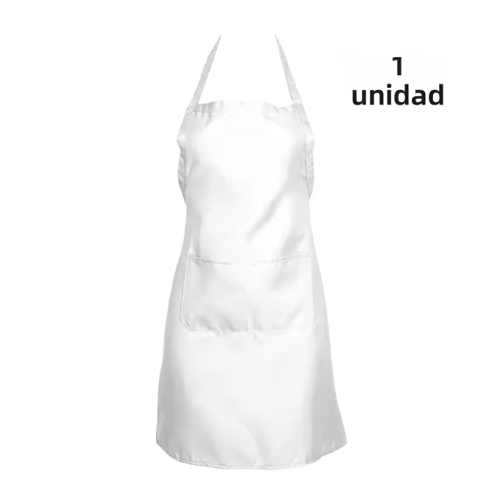 Bata De Cocina Blanca Para Hombres Y Mujeres Bib Sin Mangas De Material No Tejido Para Chef Gril Restaurante Bar Tienda Cafés Estudios De Belleza Uniforme De Trabajo - 1