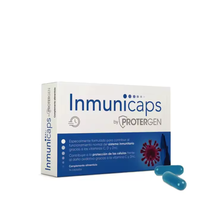 INMUNICAPS Probiótico C, D y Zinc - Refuerza el Sistema Inmune y Protege las Células - 14 Cápsulas PLUSFARMA - 1