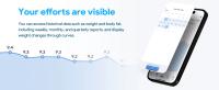 Báscula De Cuerpo Digital Con Aplicación Para Móvil Pantalla LED Práctica Y Sencilla Para El Baño Que Proporciona Medidas De Grasa Corporal - details 5