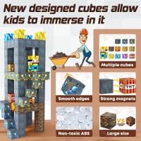 Juego De Bloques Magnéticos 72 Piezas Mundo De Los Minerales Torre De Cavernas Juguete Educativo Para Niños Edad 3+ Montessori - details 13