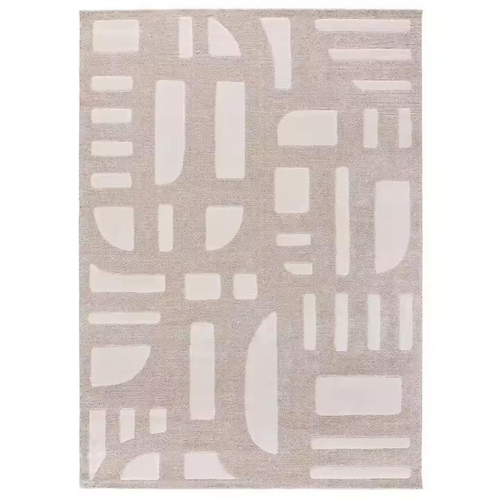 ATTICGO Alfombra de Interior de Estilo Escandinavo en Beige - CALEDONIA 77308 | 80X150, 120X170, 160X230 cm - 1