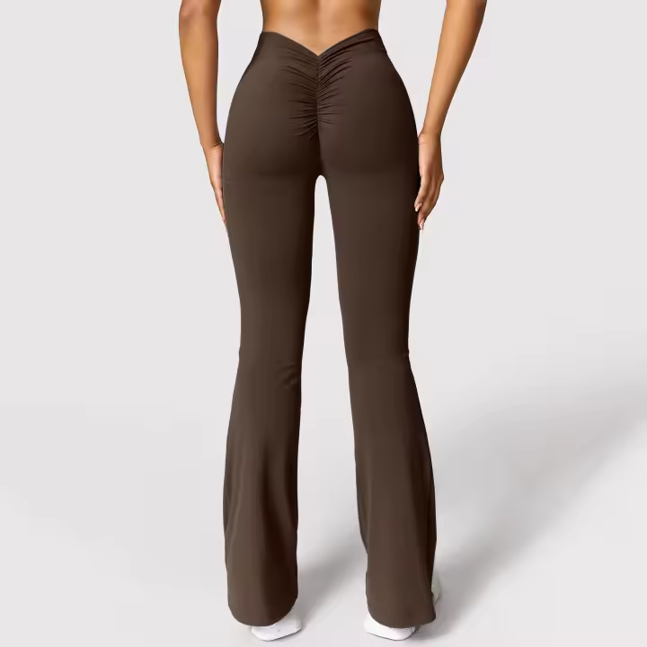 Leggings De Yoga Para Mujer De Color Sólido Convolvuladas Cómodas Estirables Fitness Running Gimnasio Deporte De Alta Actividad Cintura Alta De Nueve Longitudes - 1