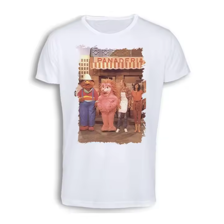 MERCHANDMANIA Camiseta Tacto Algodón Barrio Sesamo Retro Niños - 1