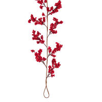Vine Artificial De Frutas Rojas 72 Cabezas 1.95m Para Decoración Navideña En Casa Suministros De Fiesta Fondo De Pared Guirnalda De Navidad - details 9