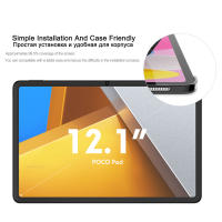 2 Piezas Protector De Pantalla De Vidrio Templado HD Para POCO Pad 12.1 Pulgadas Xiaomi POCO Tableta Película Protectora Antiséptica Cobertura Completa - details 3