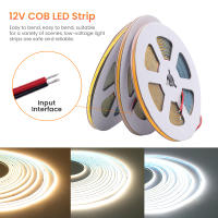 Tira LED COB Flexible 3MM Ancho Para Decoración Del Hogar 384Leds/M 3000K 4000K 6000K Calor/Natural Blanco DC 12V 24V Sin Protección Contra El Agua - details 7