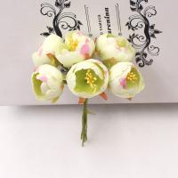 6/18 Piezas De Flores Artificiales De Rosa De Té Para Decoración De Bodas Y Manualidades Accesorio De Flor Para Scrapbooking Y Wreath - details 2
