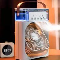 Ventilador Portátil 3 En 1 Con Condicionador De Aire Y Luz Nocturna LED Humidificador Ajustable Para Oficina Y Hogar - details 0