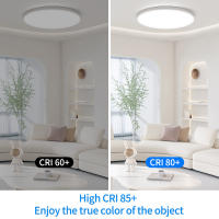 Lámpara De Techo LED Ultra Delgada 30W Moderna Para Sala De Estar Dormitorio Cocina 220V Color Negro Control Remoto Dimmer - details 5