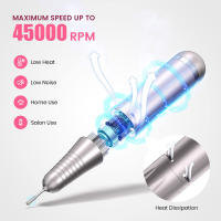 Taladro De Uñas Recargable 45000RPM Máquina De Manicura Profesional Con Pantalla LCD Portátil Taladro Sin Cable Set De Arte De Uñas - details 4