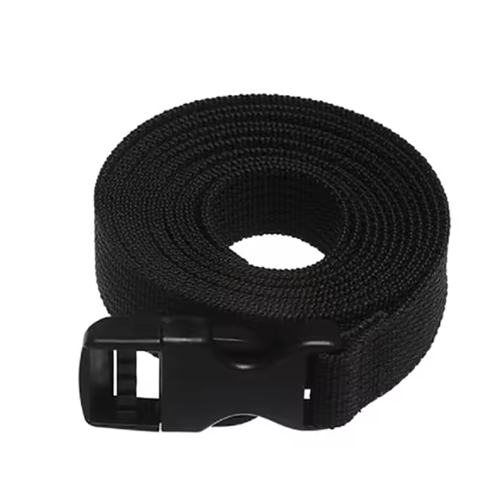 Cinta De Amarre De Nylon Duradero Para Viaje Con Hebilla De Cama Negro Correa De Luggage Para Camping Al Aire Libre Y Ocio - 1