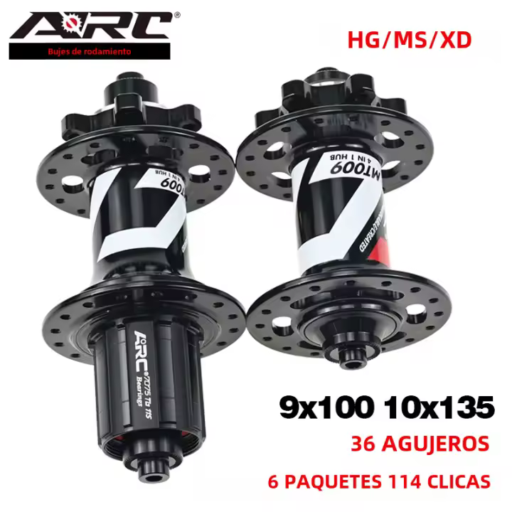 Hub De Bicicleta ARC 36 Agujeros Freno Disco Montaña Frente 9x100 Trasero 10x135 Compatible Con Sram XD 8 9 10 11 12V - 1