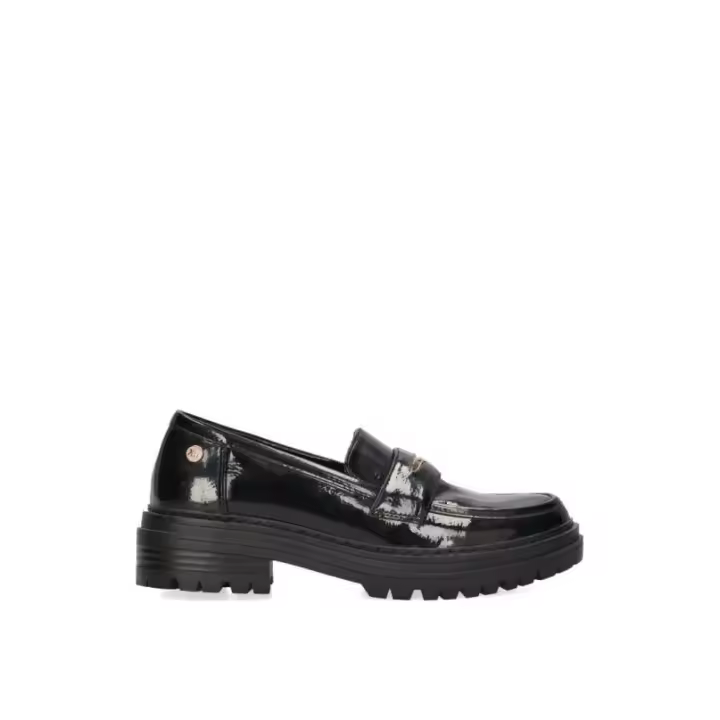 Nautico Kiova Mocasin Xti - Mujer - Suela Plana - Modelo 142001 - Color Negro - 1
