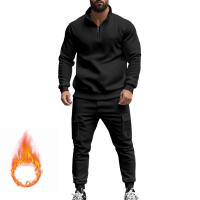 Conjunto Deportivo Casual Para Hombres Verano Otoño Invierno Con Cierre De Cremallera Y Veludo Tejido De Poliéster Talla S a XXXL - details 40