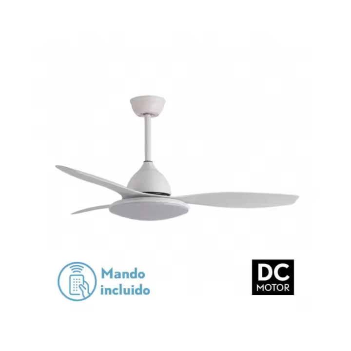 yael ventilador dc blanco 72w 300040006000k 122d 7200lm 3 aspas, control remoto+temporizador+memoria - 1