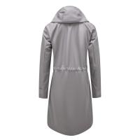Abrigo De Trench Para Mujer Con Capucha Y Mangas Largas De Color Sólido Estilo Británico Elegante Con Rayas Y Chaqueta Recta Impermeable Para Todas Las Estaciones - details 13