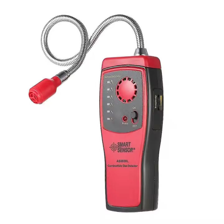 Detector de gas AS8800L Protable mini ubicación de fugas de gas combustible determinar probador con alarma de luz y sonido - 1
