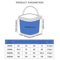 Cubeta De Plástico Transparente BPA-Free Con Tapa Airtight Para Almacenamiento De Alimentos En Línea 280ML/500ML/1L/2L - details 5
