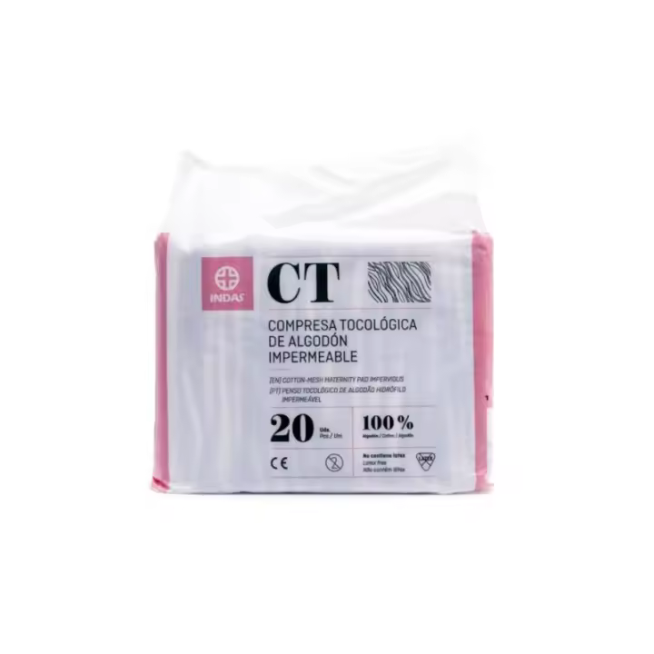 Indas Compresas Maternity 20 Unid - Compresas tocológicas de algodón para postparto, superabsorbentes y transpirables, diseñadas para mayor confort y protección - 1