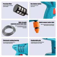 300W Lavadora de alta presión inalámbrica, pistola de agua pulverizada, boquilla de agua a presión para lavado de coches eléctrica, máquina de limpieza para batería Makit de 18V - details 0