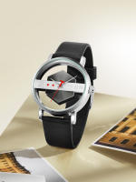 Reloj De Cuarzo Para Hombre TOMI Con Correa De Cuero Minimalista Y Moderna Cristal Hueco Personalizado Resistentes Al Agua - details 0