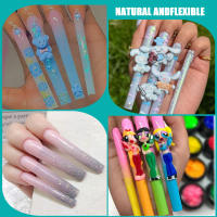 60pcs Uñas Postizas De Acrílico Transparentes Extra Largas Estilo Europeo Y Americano 5XL Uñas Falsas De Cobertura Completa Para Dedos - details 4