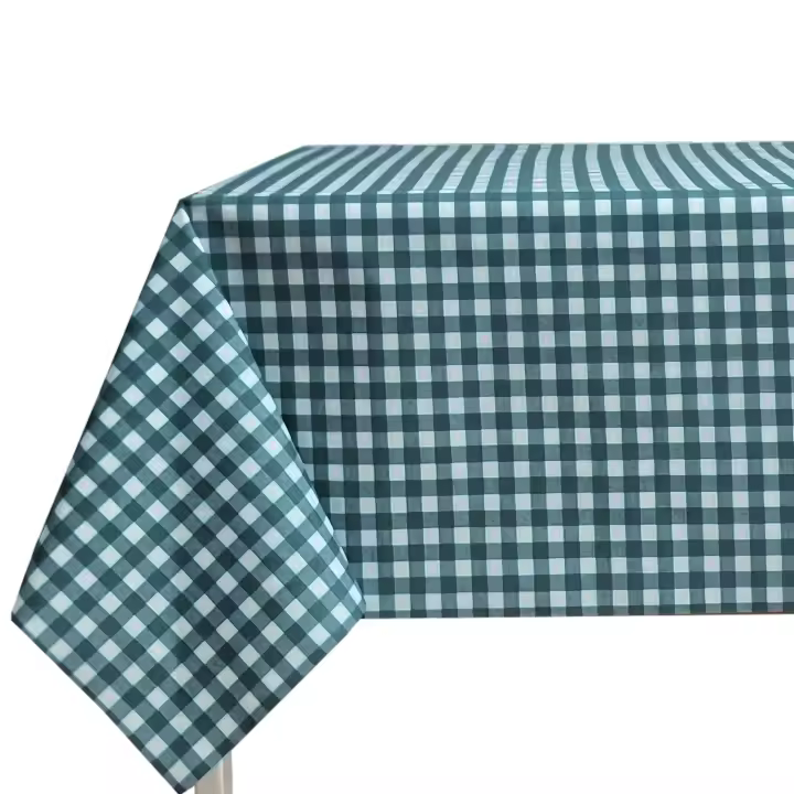 Mantel de tela Antimanchas Vicky para mesa rectangular - Fácil de limpiar, lavable e impermeable - Ideal para hogar interior y exterior-color Azul Wasabi - 1