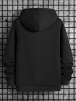 Sudadera De Capucha Estilizada Para Hombre Estilo Callejero Deportivo Casual De Otoño Y Invierno Cuello Redondo Sin Cierre Material Poliéster - details 8