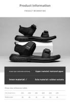Par De Sandalias Para Hombre Antideslizantes Y Transpirables Para Verano Zapatillas De Playa Negocios Con Suela Blanca Resistente Al Desgaste - details 2