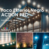 Foco Exterior LED Negro Slim, Osram chip, Reflector IP65, Proyector Led Ultrafino, Floodlight Lighting, Focos para jardín, terraza, garaje y patio, Luz Natural 4000K - details 0
