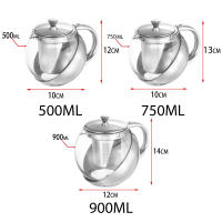 DESEOS Tetera de Vidrio con Filtro de Acero Inoxidable - Disponible en 500 ml, 750 ml y 900 ml - details 0