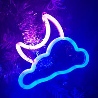 Lámpara LED De Neón De Luna Y Nube Para Decoración De Habitación Infantil Sala De Estar Bodas Fiestas Bar Navidad Casa - details 3