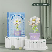 Bloques De Construcción Micro Para Decoración De Hogar Y Jardín Regalo De Navidad Para Niños Juguetes Educativos Creativos Con Plantas Y Flores - details 4