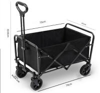 Carro de Mano Plegable, carro de camping, Carrito de Playa y Transporte para Jardín Casa Almacén 4 Ruedas, todoterreno - details 6