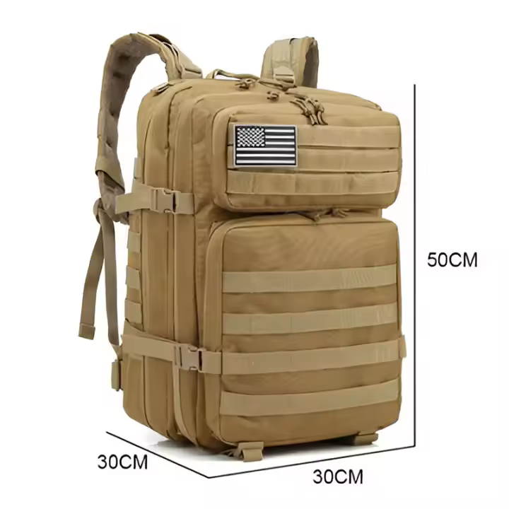 Generica Mochila Táctica Militar 50L (varios cololes disponibles) con 2 Parche Velcro - 1
