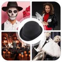 Sombrero De Mago De Navidad Para Hombres Y Mujeres Sombrero De Jazz Gentleman Rojo Negro Fiesta Bowler Bombin Teatro Escenario Disfraz - details 6