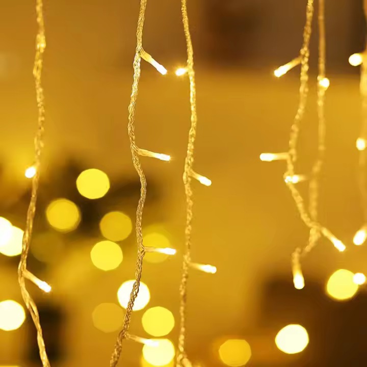 Luces De Ceniza LED 5M Cortina De Navidad Para Fiestas De Cumpleaños Y Bodas Decoración De Jardín Y Calle 110V 220V - 1