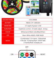 Fresnel LED De Sol 8 Modos Luces De Hadas Atmosfera IP67 Impermeable 5M 10M Decoración De Pared Navidad Colorida Luz Solar - details 4